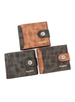 Kingdushi Horizontal Magnetic Buckle Men's Wallet Short Vintage Wallet With Zipper Change Bag  - Image 2
