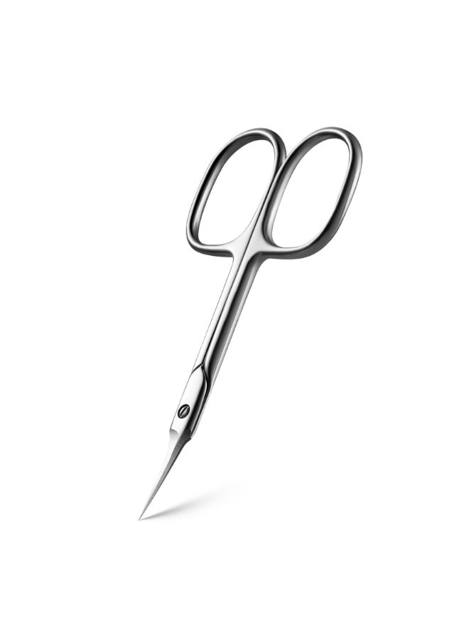 BEZOX Curved Cuticle Scissors Precision Manicure Scissor Nail Cuticle Trimmer Professional Stainless Steel Nail Scissors for Cuticle Care Cuticle Cutter Small Scissors for Women Silver - Image 2