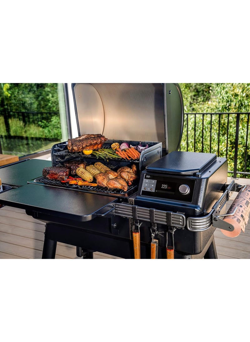 TRAEGER Ironwood 616 Electric Wood Pellet Grill and Smoker, 616 Square Inches Cook Area, 500 Degree Max Temperature, Meat Probe, 6 in 1 BBQ Grill with WiFi and app connectivity, Black - Image 2