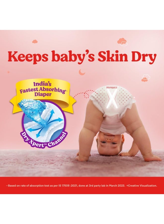 Huggies Complete Comfort Wonder Pants | Pant Style Baby Diapers M Size, 76*2 Count | India's Fastest Absorbing Diaper, Patented Dry Xpert Channel, Ideal for 7 to 12 Kgs (Pack of 2) - Image 2