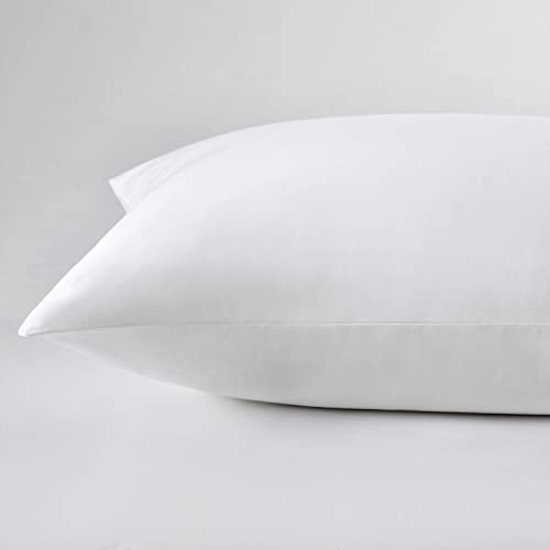 LOSAFEFE 100% Cotton Zippered Pillow Cases Standard Size Set of 2, Super Soft & Breathable Pillow Protectors with Zipper, White Pillow Case Covers 20x26 Inches - Image 5