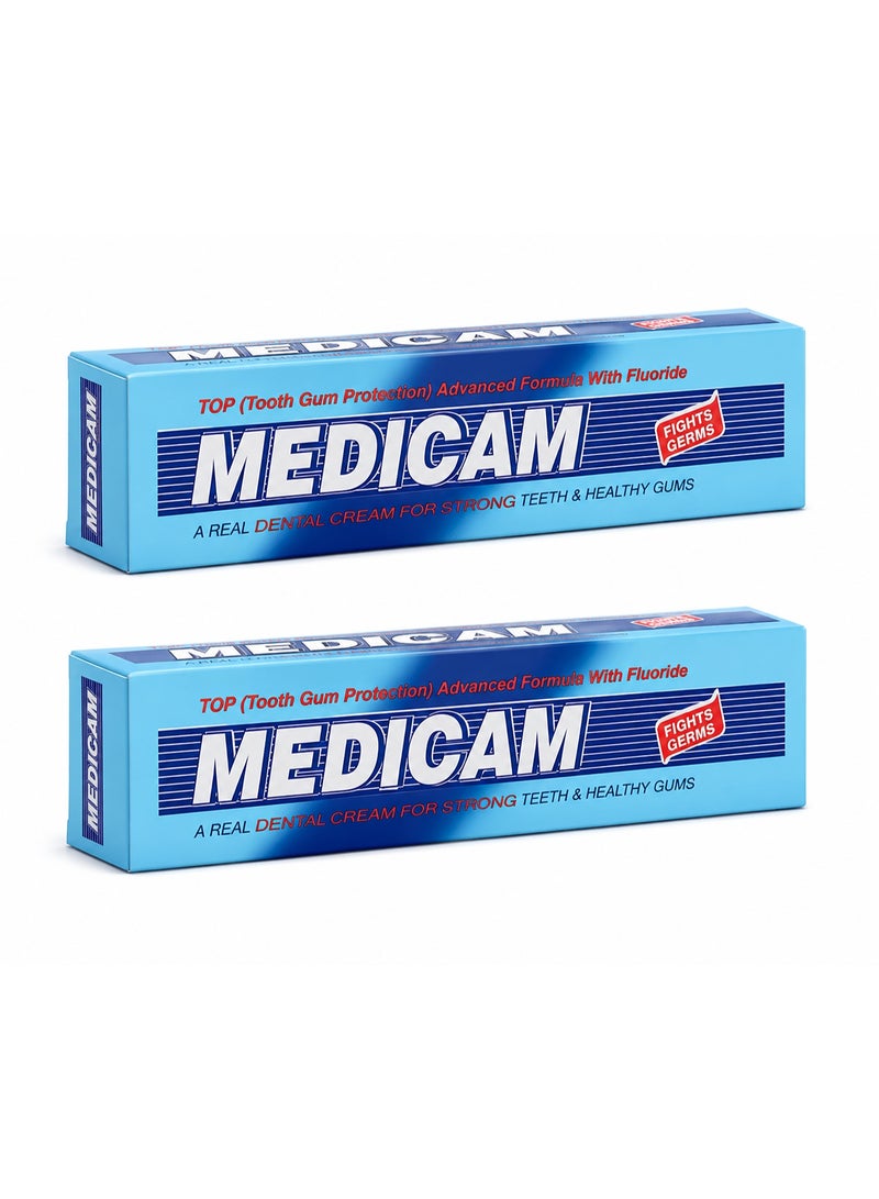 Medicam Toothpaste 100G 2 PCS – Fluoride Dental Cream for Strong Teeth & Healthy Gums