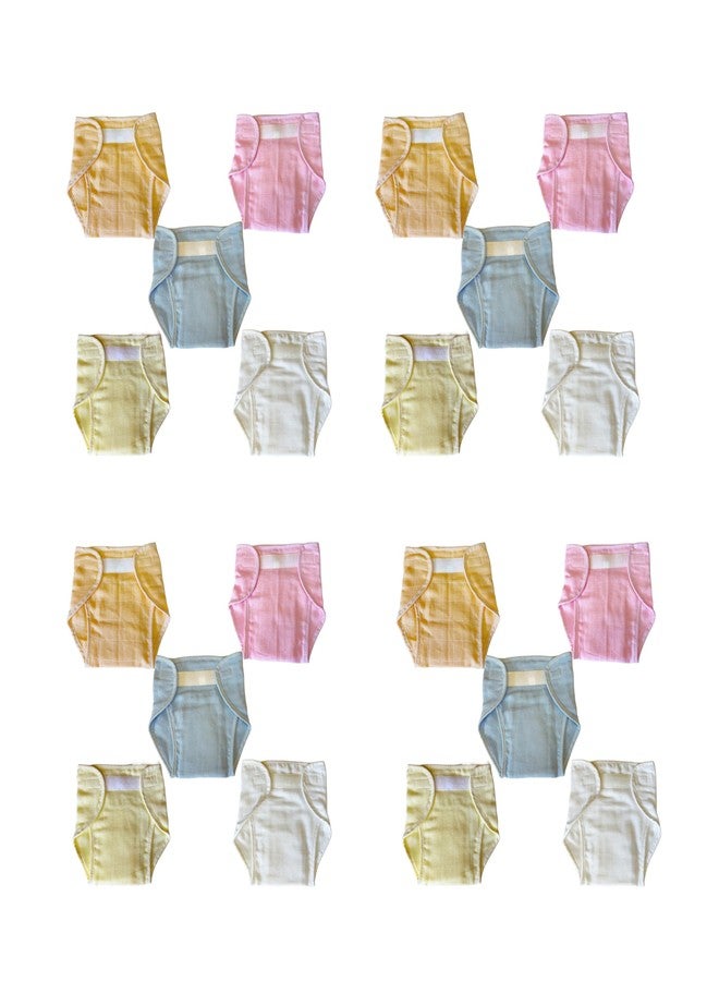 Dumbledo Cotton Diaper with Velcro for Newborns (Pack of 20) | Skin Friendly | Easy to Tie | Traditional with a Modern Touch | 6 - 12 Months | Unisex Baby - Image 1