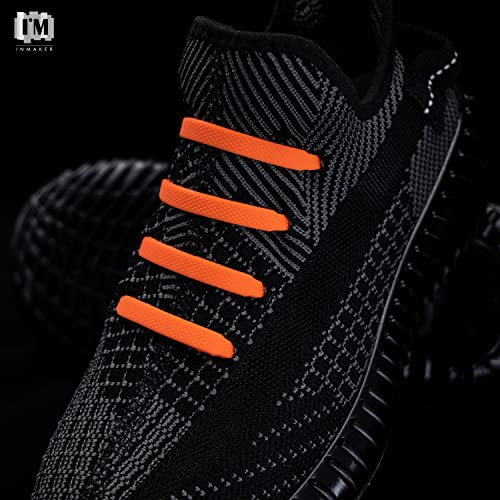INMAKER No Tie Shoe Laces for Adults and Kids, Elastic Shoelaces for Sneakers, Rubber Silicone Tieless Laces - Image 2