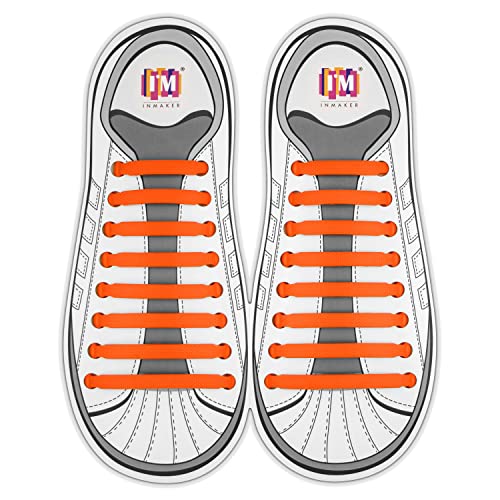INMAKER No Tie Shoe Laces for Adults and Kids, Elastic Shoelaces for Sneakers, Rubber Silicone Tieless Laces - Image 1