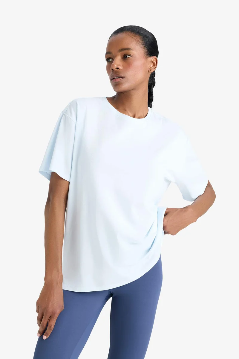Defacto  DeFactoFit Comfort Fit Crew Neck Sports T-Shirt for Women | Best Price UAE