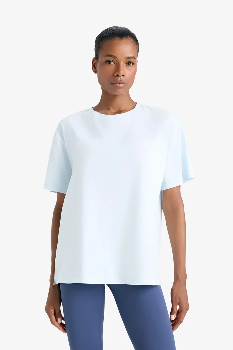 Defacto  DeFactoFit Comfort Fit Crew Neck Sports T-Shirt for Women | Best Price UAE