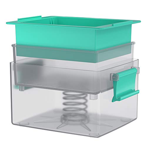Large Tofu Press Yarkor Tofu Presser for 1216 oz Bricks Firm Tofu or Extra Firm Tofu Builtin Drip Tray Simple and Effective Design Dishwasher Safe Fit for 16oz Tofu Tofu Recipe Included