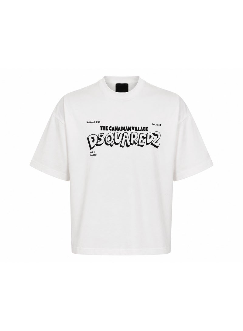 Oversized White Typography Graphic T-Shirt Streetwear - Image 2