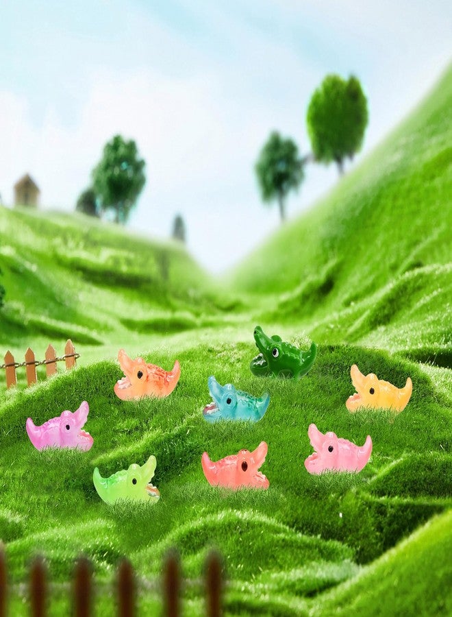 HOMICO 24 Pieces Mini Crocodile Animals Luminous Mini Resin Animals for Dollhouse Micro Fairy Garden Landscape Aquarium Birthday Decorations - Image 5