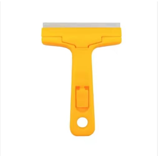 GLOWICK Paint Stains Floor Tile Grout Remover mirror Glass Window Cleaning Device Wiper Scrapper Professional Floor Scraper Ergonomic Design Extra 3 Blades 1Pcs - Image 1