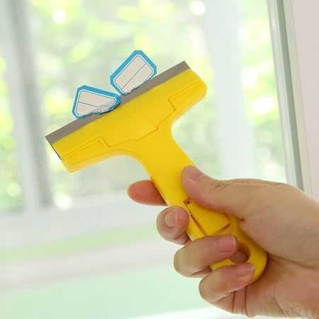 GLOWICK Paint Stains Floor Tile Grout Remover mirror Glass Window Cleaning Device Wiper Scrapper Professional Floor Scraper Ergonomic Design Extra 3 Blades 1Pcs - Image 5