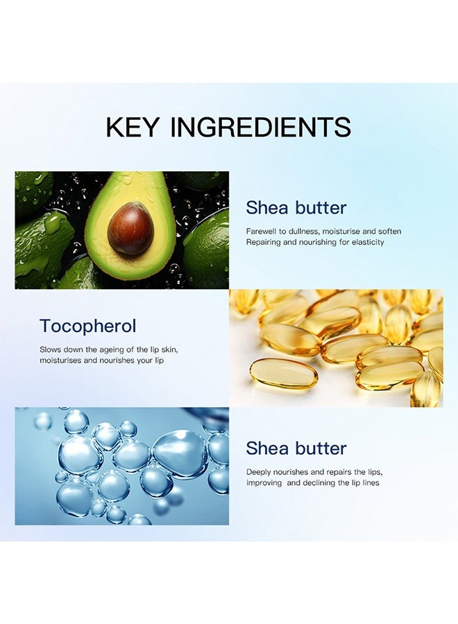 ليكرين إصلاح الشفاه راحة فورية ، بلسم يهدئ الشفاه الجافة المتشققة مرطب مرطب الشفاه النهار والليل ترطيب الشفاه العناية بالشفاه للنساء 2 قطعة - Image 2