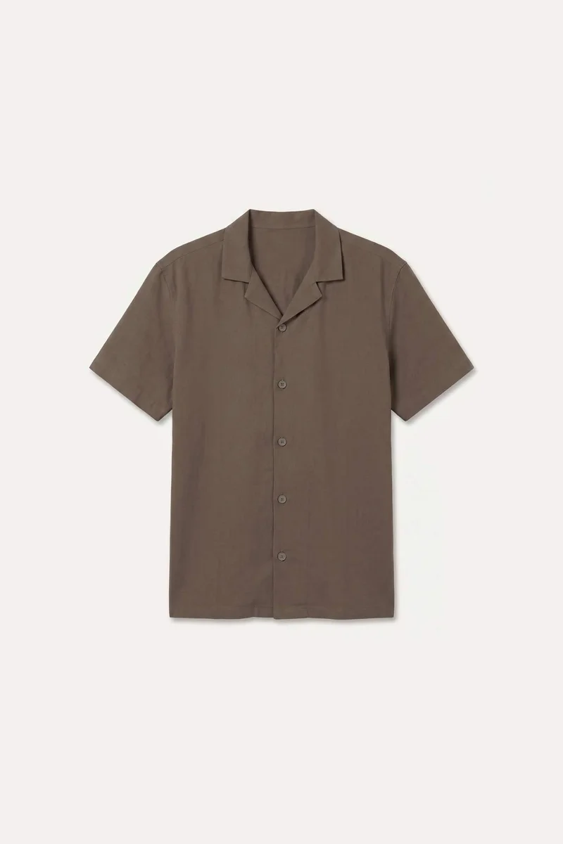 Regular Fit Apache Neck Short Sleeve Shirt