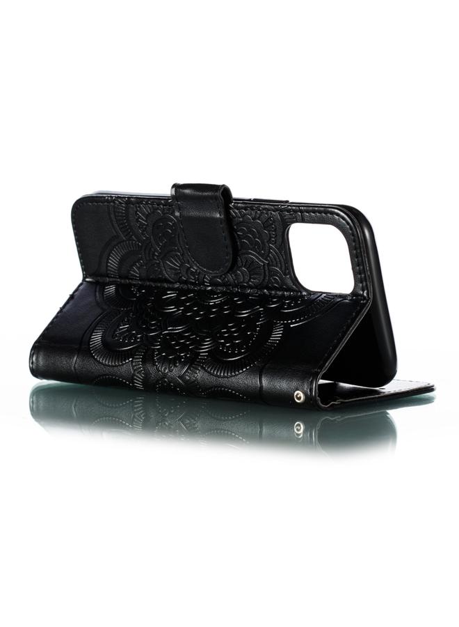 Zaboon Case For iPhone 11 Pro Mandala Embossing Pattern Horizontal Flip Leather Case, with Holder & Card Slots & Wallet & Photo Frame & Lanyard - Image 5