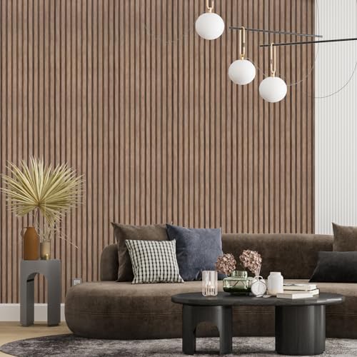 Yun-aeon Natural Wood Peel and Stick Wallpaper Wood Slats - 17.3"x 120" Light Tan Self-Adhesive Waterproof Vinyl Removable Wall Paper for Wall Decor Bedroom - Image 4