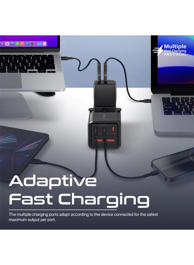 PROMATE 75W GaNFast Multi-Port Power Strip with AC Socket PowerBrix-GaN75 - Image 4