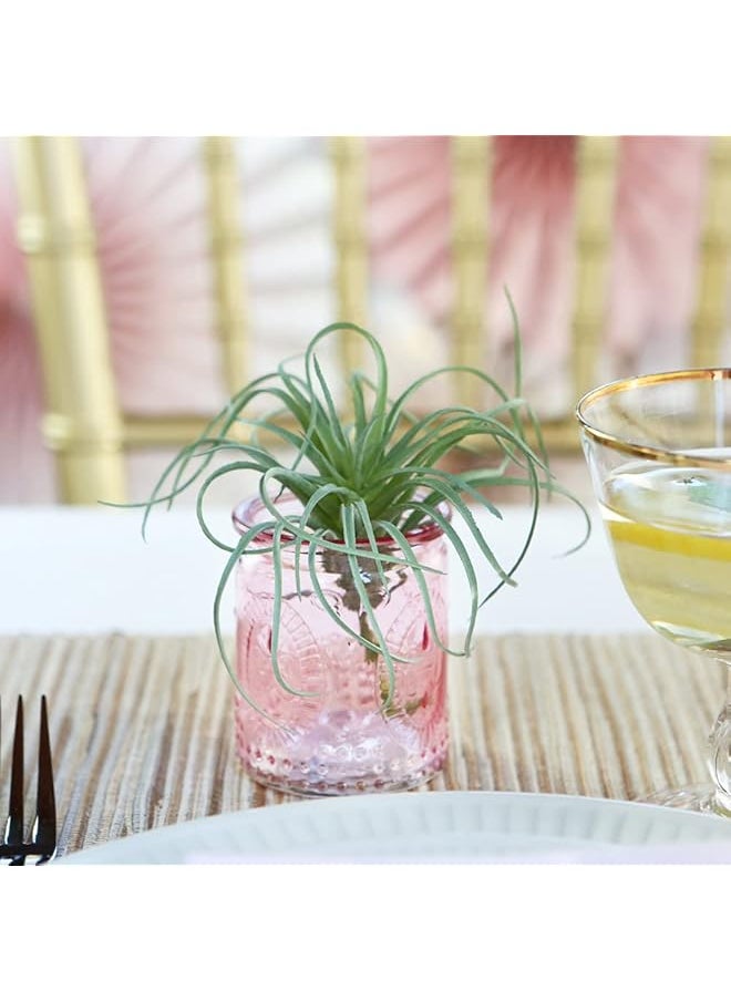 Kate Aspen - Vintage Glass Tea Light Holder Set Of 4 Pink - Image 1