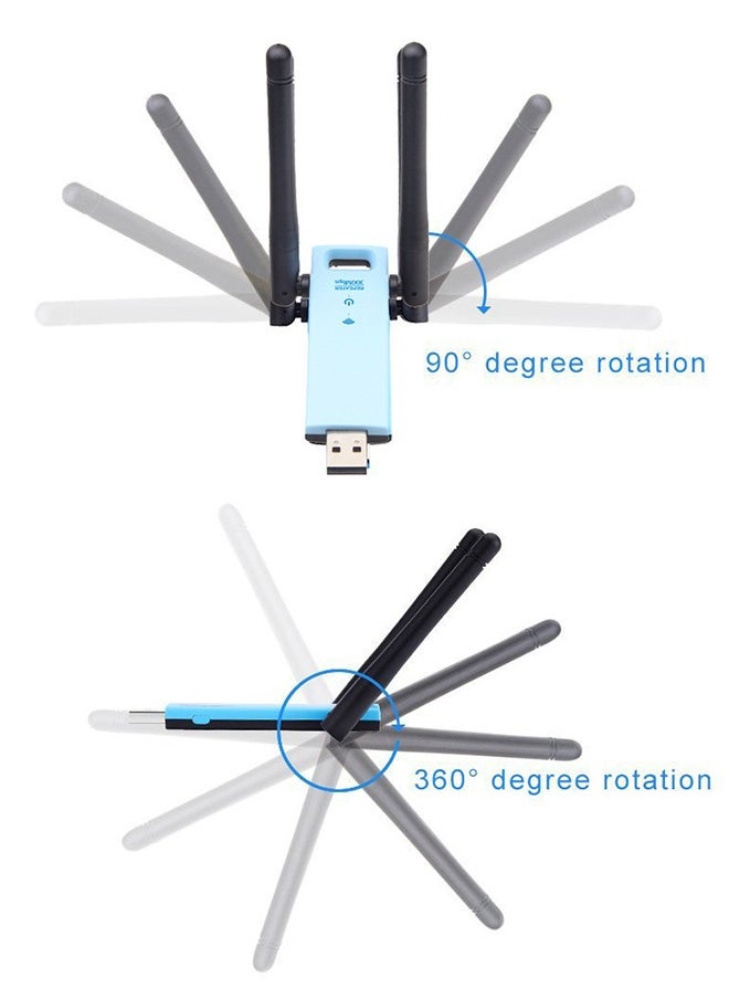 Generic - USB Wireless Repeater，300Mbps Range Extender Repeater，WIFI Amplifier，Mini Compact Internet Booster for Home - Image 1
