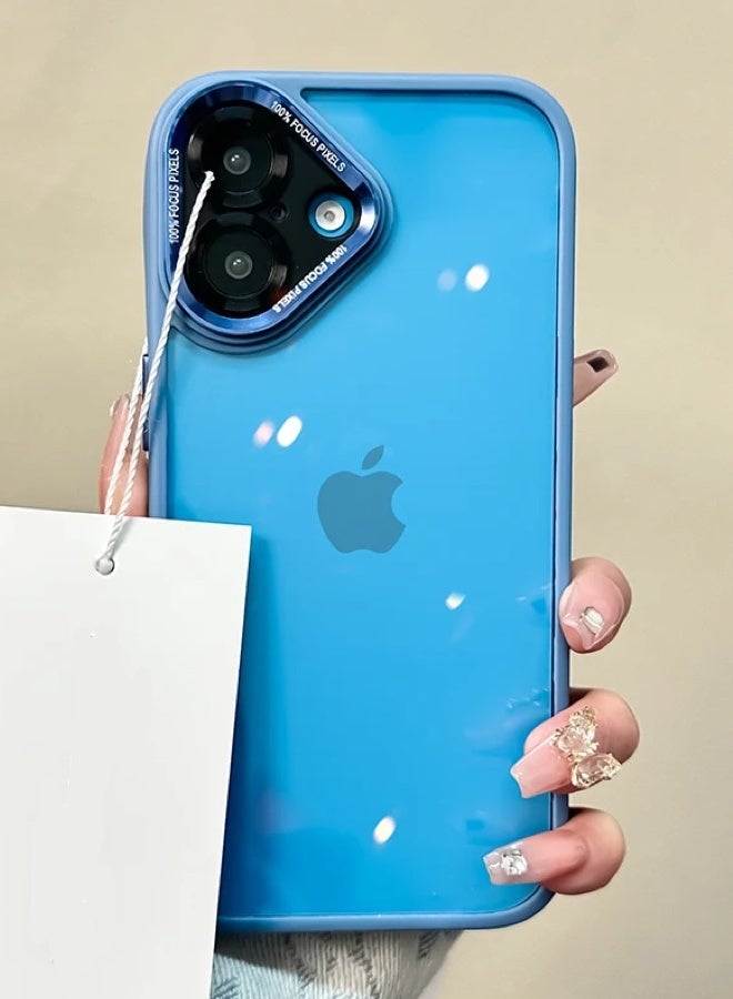 Case  for iPhone 16 (Light blue) Shockproof coverwith Raised Edges Around Camera for Protection
