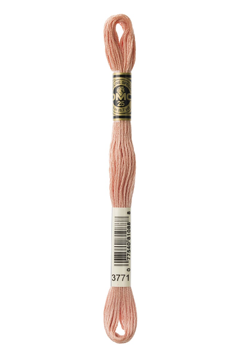 DMC 1173771 Mouline Stranded Cotton Six Strand Embroidery Floss Thread Light Terra Cotta 87Yard