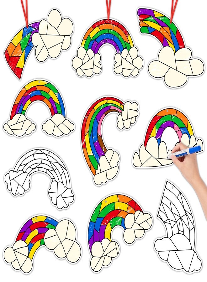 BeYumi Coloring Rainbow Craft Kit - 83Pcs Color Your Own Rainbow Kit LGBT DIY Coloring Craft Kit Coloring Pride Day Rainbow Flag Card LGBTQ Party Favors Gay Pride Parade Celebration Art Craft Project - Image 1