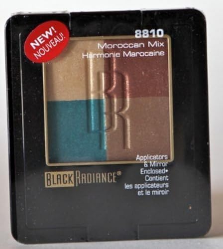 Black Radiance Eyeshadow Palette wApplicators  Mirror 8810 Moroccan Mix Beige Blue Brown Red Brown