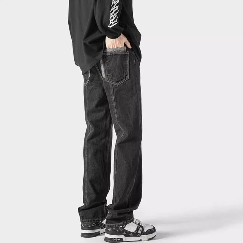 Unisex Classic Denim Jeans Loose Fit Daily Outdoor Wear - Image 2