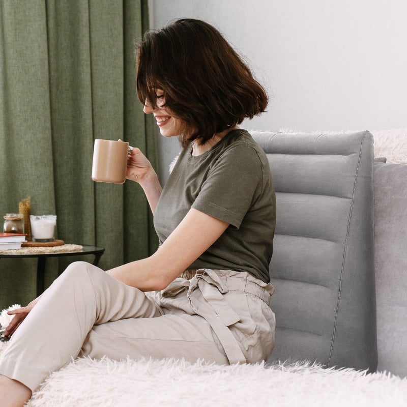 USHMA Inflatable Wedge Pillow for Sleeping, Portable Travel Wedge Pillow for Sitting in Bed, Inflatable Wedge Pillows for Travel, Blow Up Under Knee Pillow - Image 4