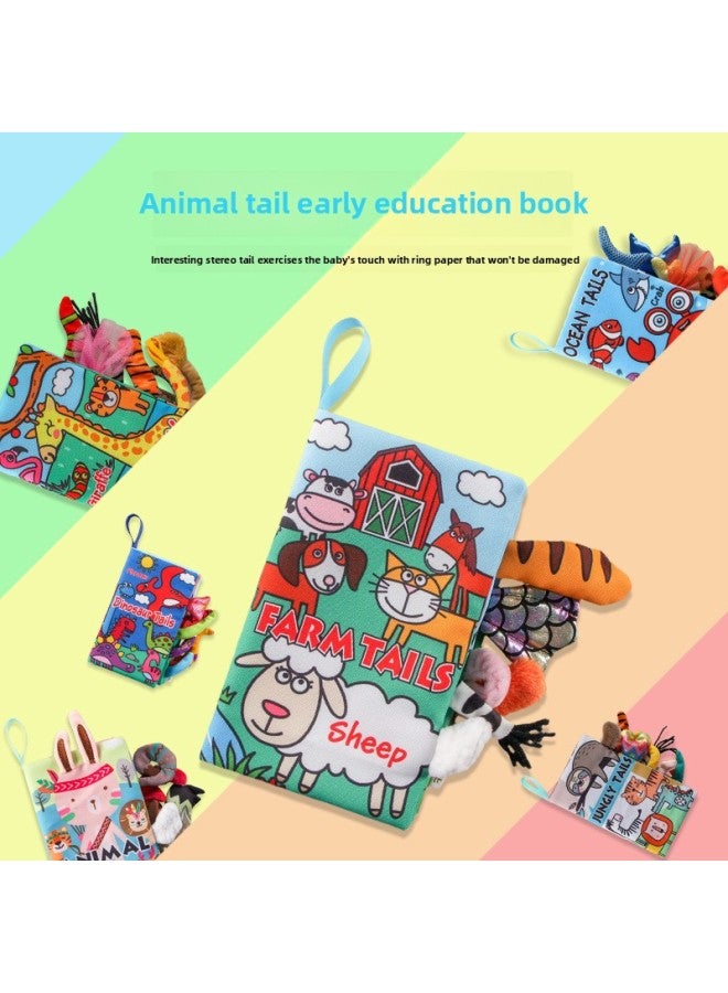 Special Sale Every Day Children's Tail Cloth Book Educational Toy Book Ring Paper Enlightenment Book Early Education Tear Cloth Book Toy-Color:Ocean Tail Cloth Book  - Image 5