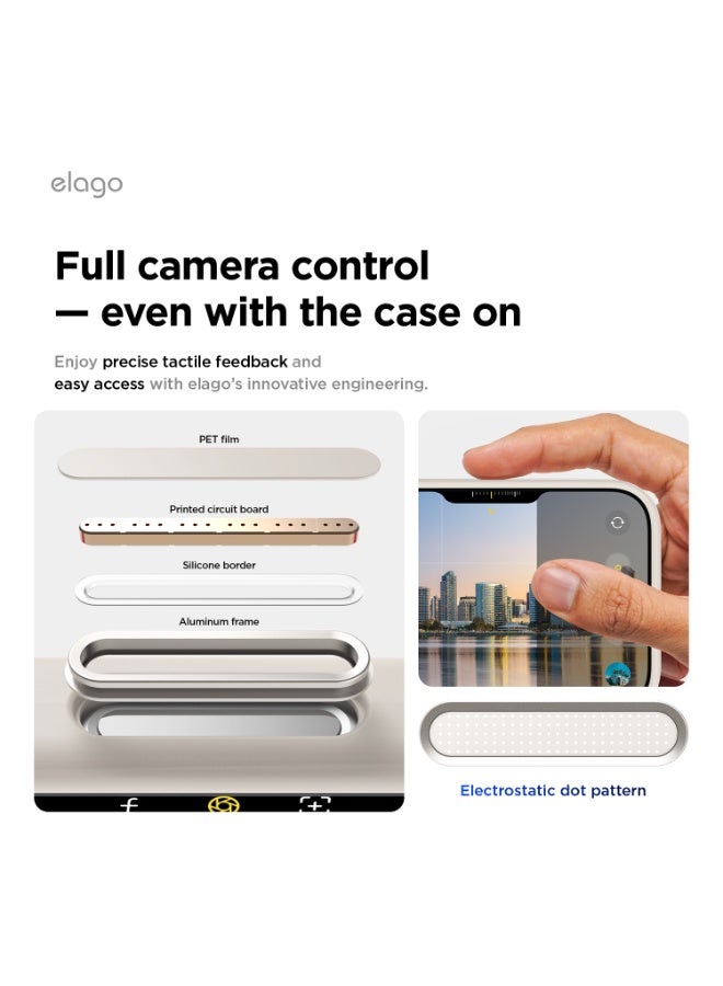 Elago Magnetic Liquid Silicone for iPhone 17 case cover [Camera Control Button Cover] compatible with MagSafe Shockproof - Stone - Image 3