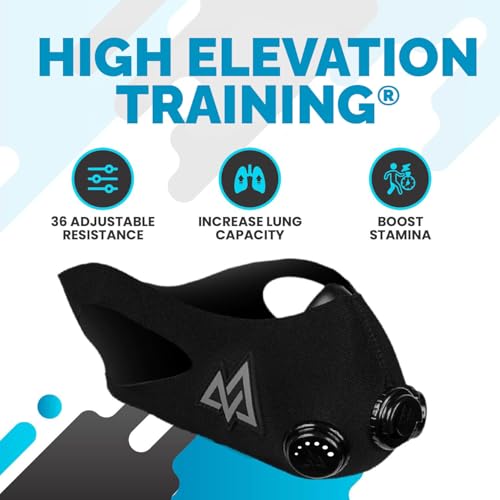 TRAININGMASK Training Mask 2.0 [Original Black Medium] Elevation Training Mask, Fitness Mask, Workout Mask, Running Mask, Breathing Mask, Resistance Mask, Elevation Mask, Cardio Mask, Endurance Mask For Fitness - Image 2