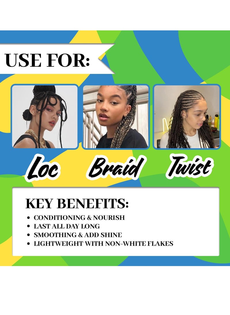 Immetee immetee Braiding Gel, Twist and Lock Gel All Day Hold, Edge Control Gel for Afro Hair, Frizz Control Hair Gel with Brush. 200g/7.05Oz (Pink)  - Image 2