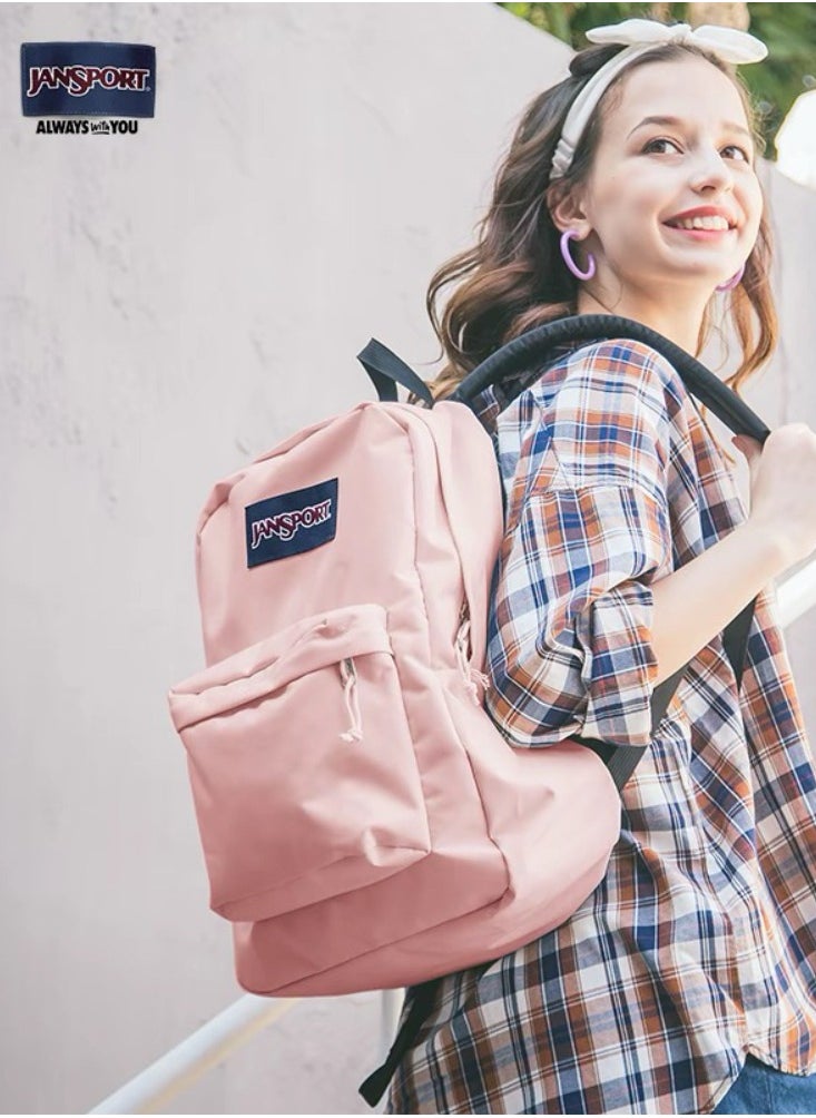 JANSPORT حقيبة ظهر JanSport SuperBreak Classic Casual Backpack Back to School بسعة 26 لترًا - وردي  - Image 2