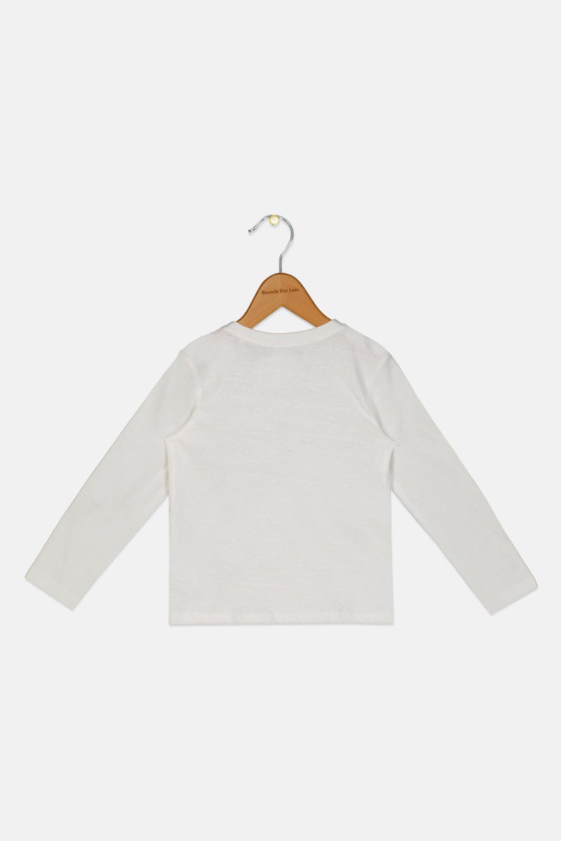 Sinsay Toddlers Girl Graphic Print Long Sleeves Top, White - Image 2