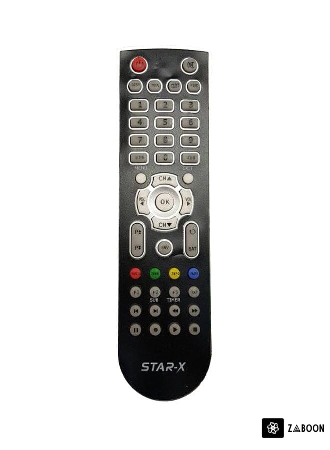 Zaboon Remote Control For Star X 98 Receiver Black/White/Red