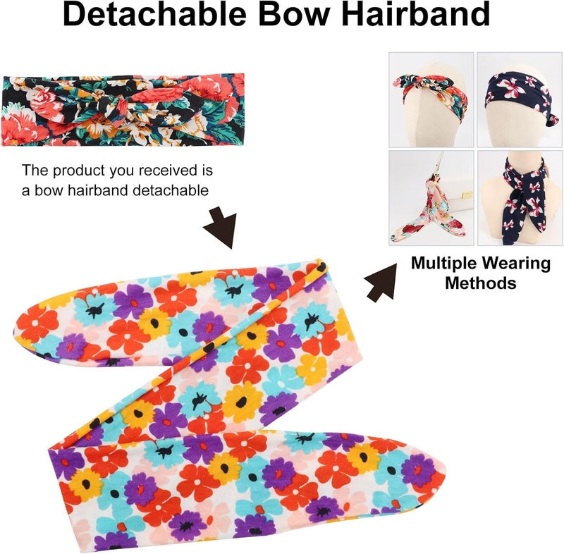 DRESHOW Fascinators Hat Flower Mesh Ribbons Feathers on a Headband and a Clip Tea Party Headwear for Girls and Women - Image 4