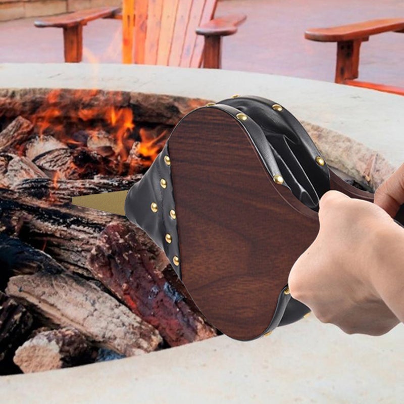 1PC Fireplace Bellows for Outdoor Camping BBQ Grill Hand Bellow Pump Indoor Cooking Chimney Fan Air Blower with Hanging Strap Medium - Image 5