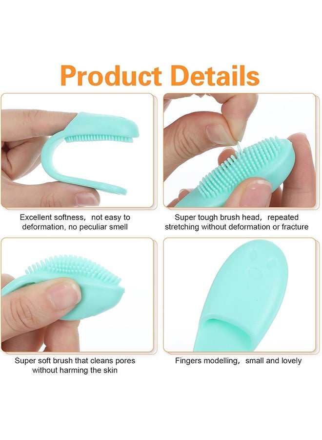 3PcThe Silicone Brush for Cleaning the Nose ,Soft Silicone Pore Scrubber for Face,Gentle Manual Noses Cleaning Brushes(Blue, Purple, Pink) - Image 3