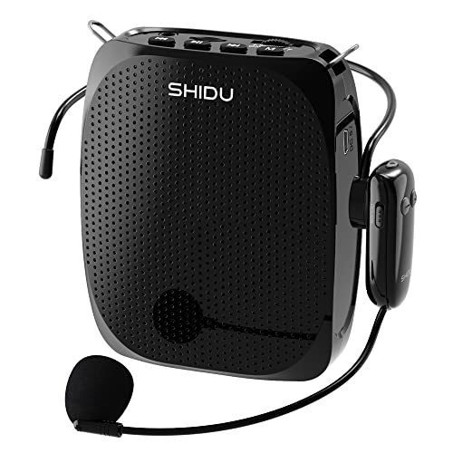 SHIDU S615 Voice Amplifier for Teachers, Mini Voice Amplifier with UHF Wireless Microphone Headset, 10W Output 1800mAh Personal Portable Speaker Suitable for Coaches,Tour Guides, Promotions, Outdoors - Image 1