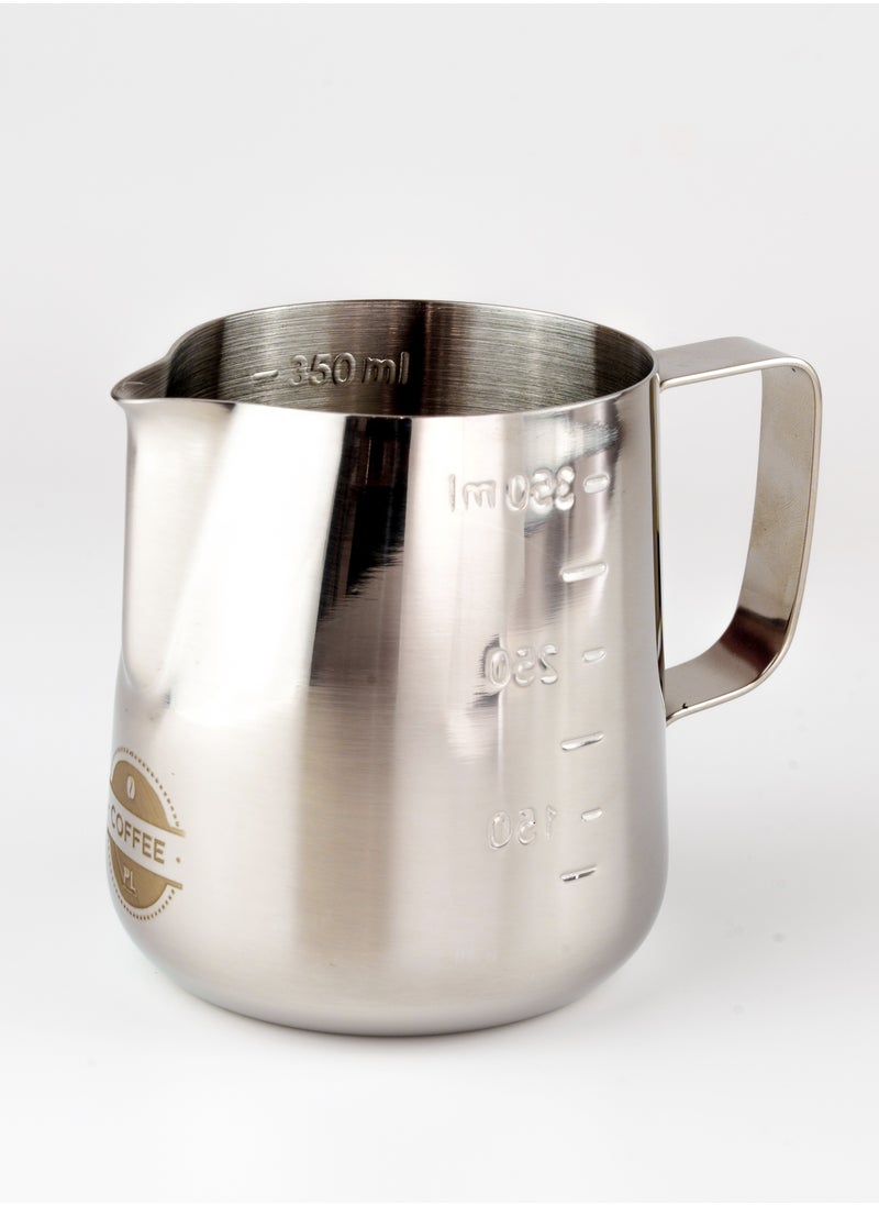 CoffeePL Stainless Steel Milk Frothing Pitcher Silver 350ml  - Image 2