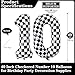 Lovoir Black White Checkered Number 10 Balloons 40 Inch Giant Number Balloons Foil Mylar Helium Checkered Number 10 Balloons for 10th Birthday Party Supplies Anniversary Event Celebration Decorations - Image 4