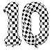 Lovoir Black White Checkered Number 10 Balloons 40 Inch Giant Number Balloons Foil Mylar Helium Checkered Number 10 Balloons for 10th Birthday Party Supplies Anniversary Event Celebration Decorations - Image 2