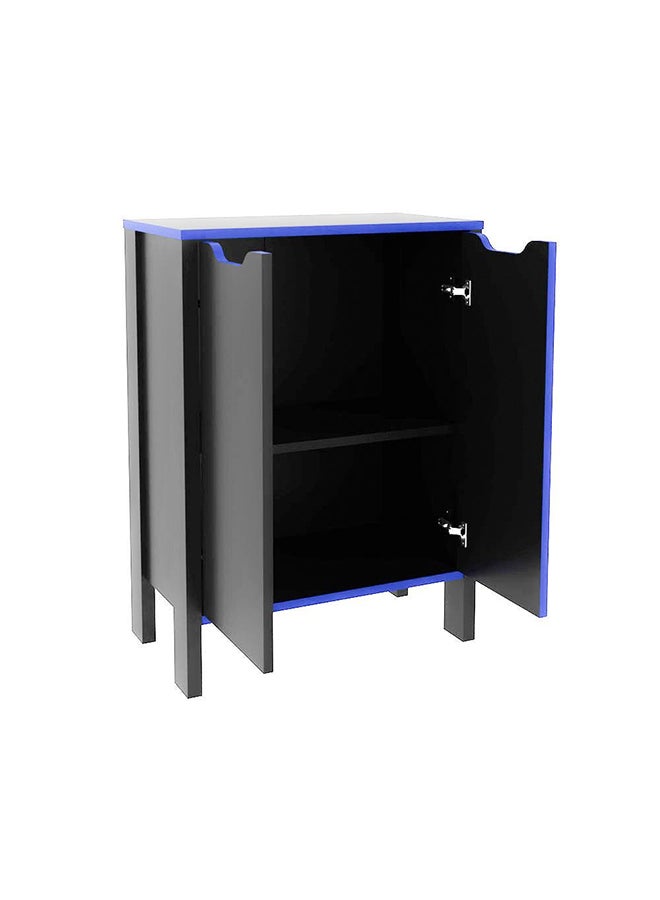 DANUBE HOME Atlaz Storage Cabinet With 2 Doors Kitchen Organiser Side Board Modern Design Furniture For Dining Room L 54x30.3x74.5 Cm Blue/Black - Image 4