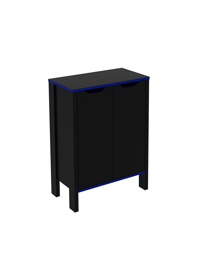 DANUBE HOME Atlaz Storage Cabinet With 2 Doors Kitchen Organiser Side Board Modern Design Furniture For Dining Room L 54x30.3x74.5 Cm Blue/Black - Image 5