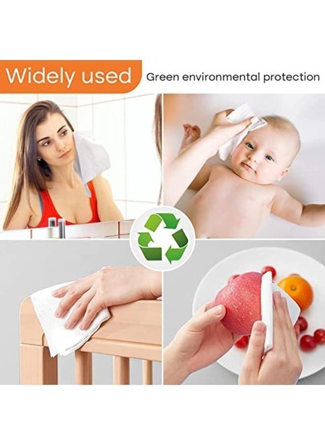 Be a better mom 80 Count Soft Dry Wipe 100% Thicken Cotton Facial Tissue Disposable Face Towel, Lint Free for Sensitive Skin Facial Cleansing Makeup Remover  - Image 5