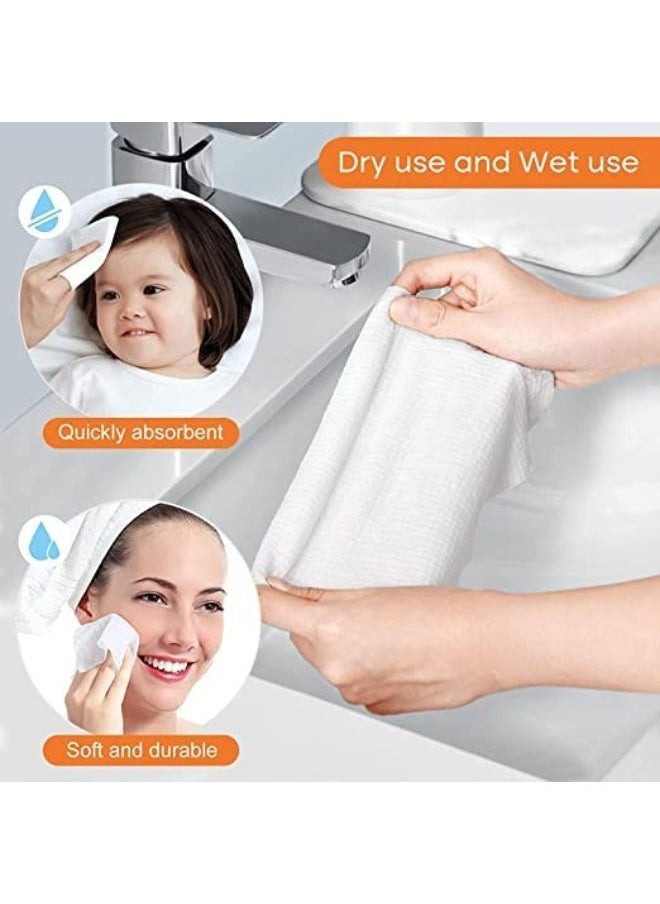 Be a better mom 80 Count Soft Dry Wipe 100% Thicken Cotton Facial Tissue Disposable Face Towel, Lint Free for Sensitive Skin Facial Cleansing Makeup Remover  - Image 4