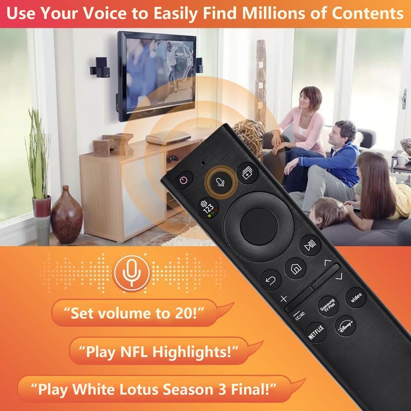 Nettech Replacement for Samsung TV Remote, for All 2019-2025 Samsung Remote Control for Smart TV with Voice Control. No Solarcell. 2-Year Warranty. - Image 4