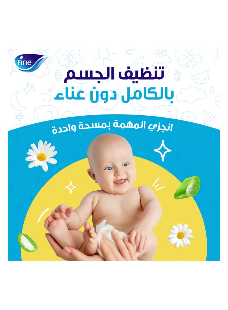 Fine Baby Baby Lotion Wipes 40 Count Pack of 48 - Image 2
