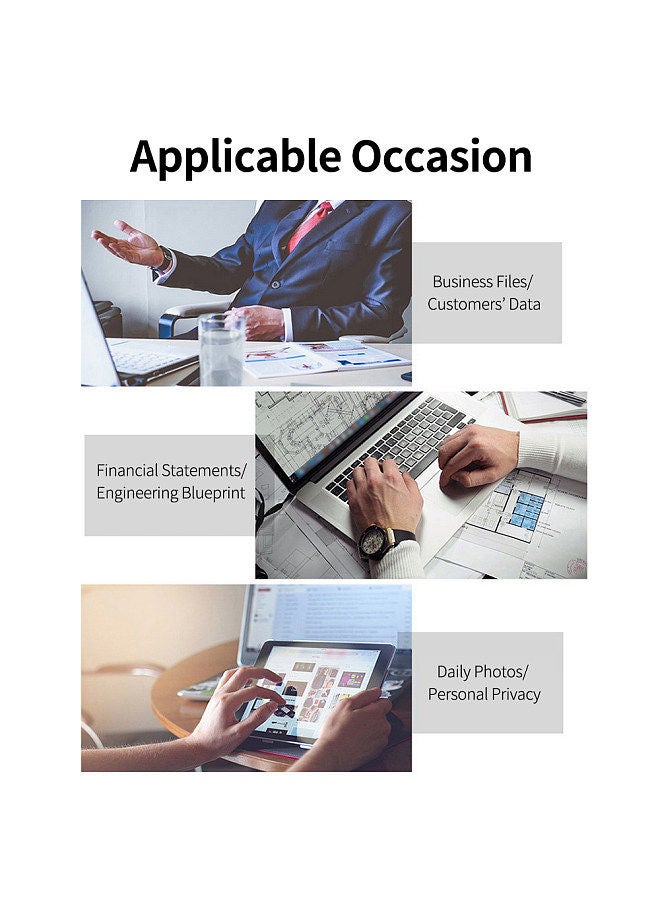 256GB 256-bit Encrypted USB Drive Password Secure Flash Drive USB3.0 U Disk Support Reset/Wipe/Auto Lock Function, Grey